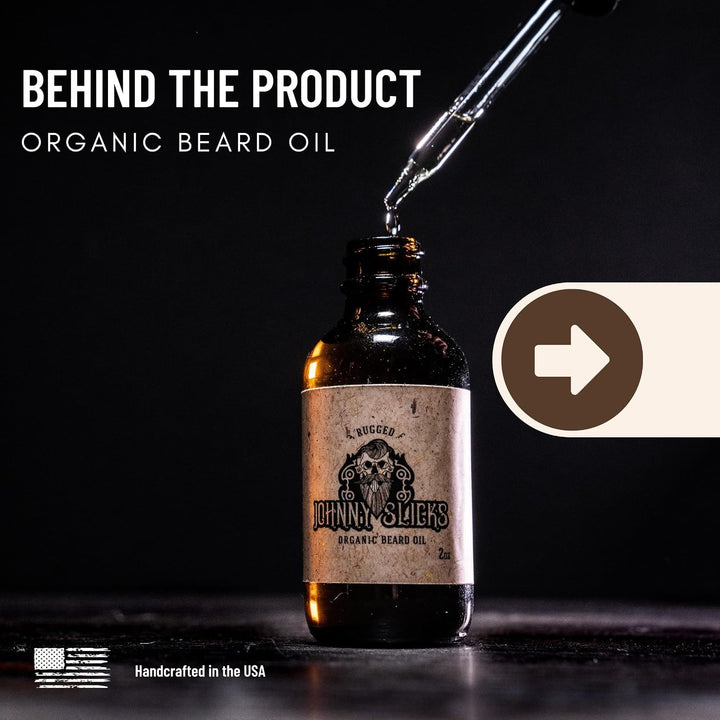 Johnny Slicks Aceite orgánico para barba | Hidrata, reduce la piel...