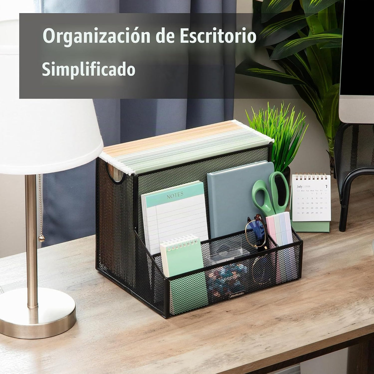 Mind Reader - Organizador de escritorio de malla metálica con
