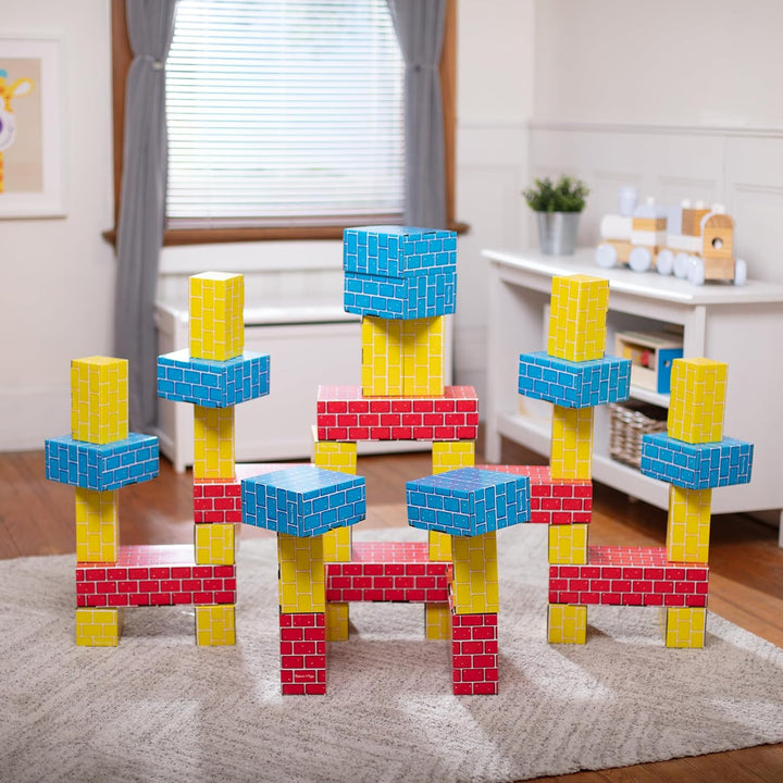 Melissa &amp; Doug Bloques de construcción de cartón extra grueso J...