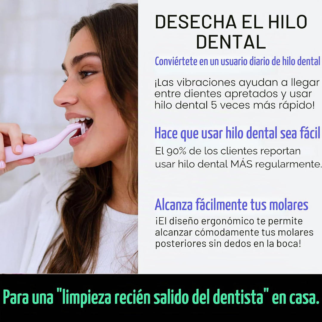 FLAUS Hilo dental eléctrico - Deslizamiento suave - Removedor de pl...