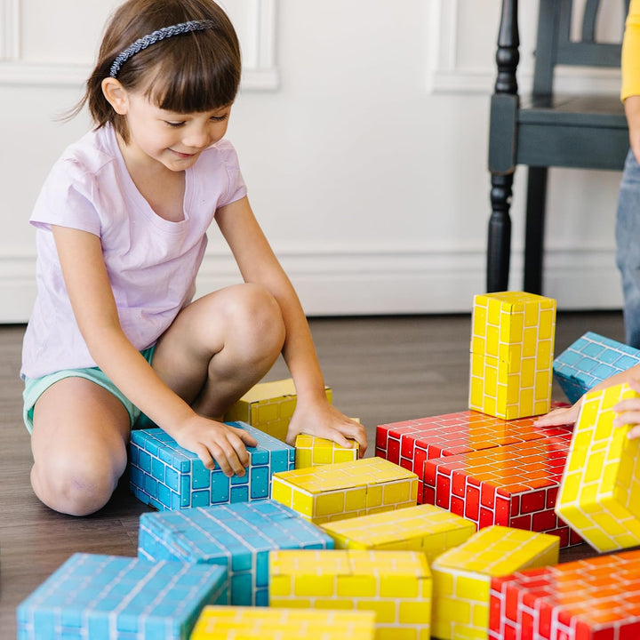 Melissa &amp; Doug Bloques de construcción de cartón extra grueso J...