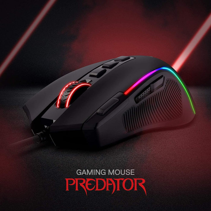 Redragon M612 Predator - Mouse para juegos RGB con cable, 8000 DPI,...