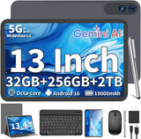 Tablet de 13 pulgadas con teclado, tableta Android 16 con Gemini AI...