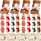 Teyva - Juego de 24 juegos de peluche de Navidad en caja, multicolor
