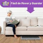 Tektalk - Mesa de rompecabezas con soporte ajustable integrado/soporte, tablero de rompecabezas de fieltro súper ligero con 3 ángulos de inclinación y cubierta con 4 cajones de clasificación (Gris