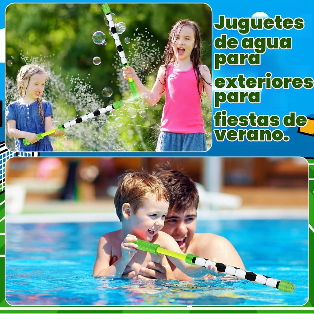 Halloscume 12 piezas de recuerdos de fiesta de fútbol, pistolas de agua de 15 pulgadas a granel para niños, pistolas de chorro de agua, actividades de verano, piscina, patio trasero, playa, juguetes