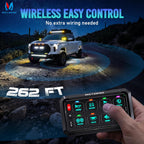 MICTUNING P1S-AC-APP Panel de interruptor inalámbrico de 8 bandas con control APP