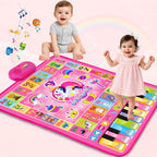 Juguetes para niñas de 1 año: 3 en 1 Alfabeto Animal Piano Music Play Mat