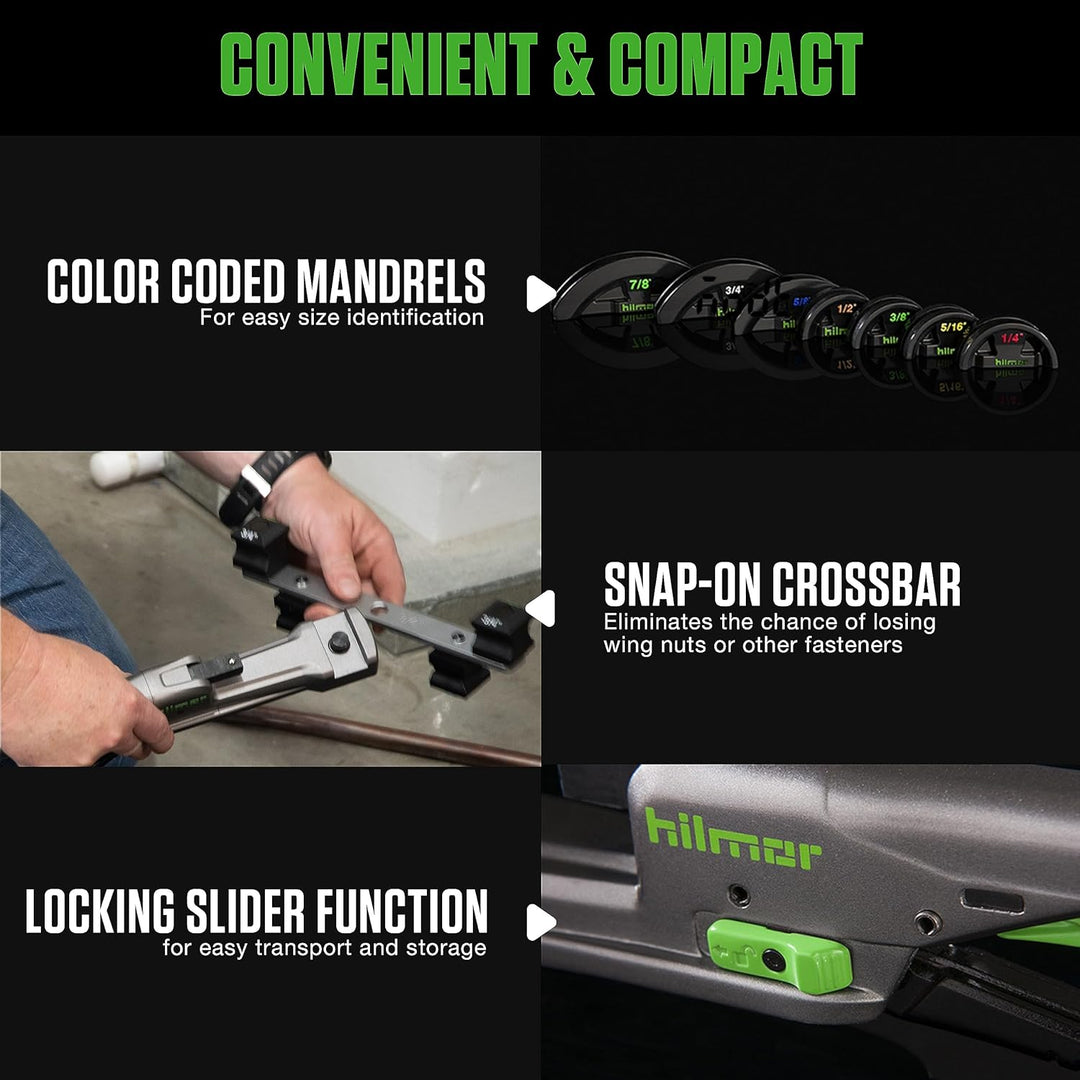 Hilmor 1926598 Bender Kit compacto con plegado reversible