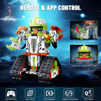 STEM Robot Kit de construcción con control remoto para niños de 8 a 12 años, juguetes técnicos robóticos de codificación, regalos de cumpleaños para niños, kit de ciencia 5 en 1, modelos