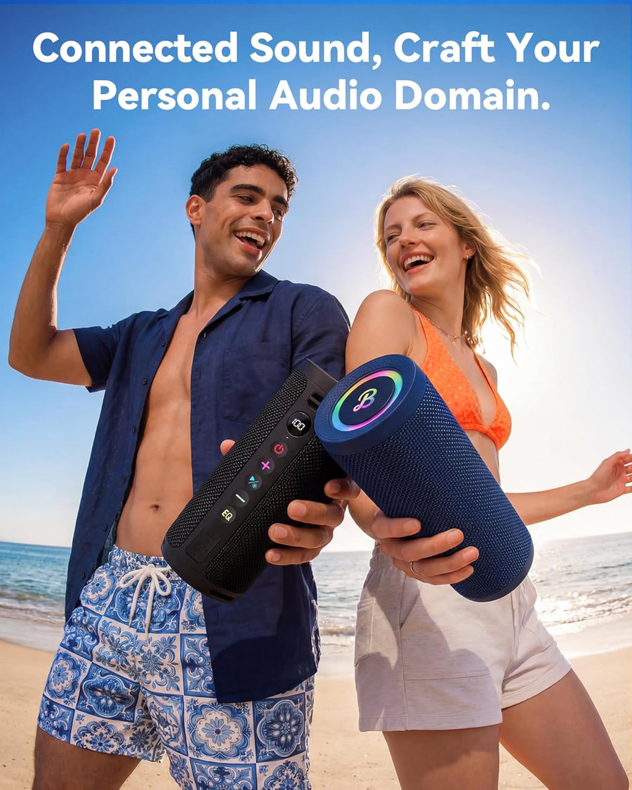 BassBloom Roar 3 Altavoz Bluetooth portátil, sonido potente de 20 W...