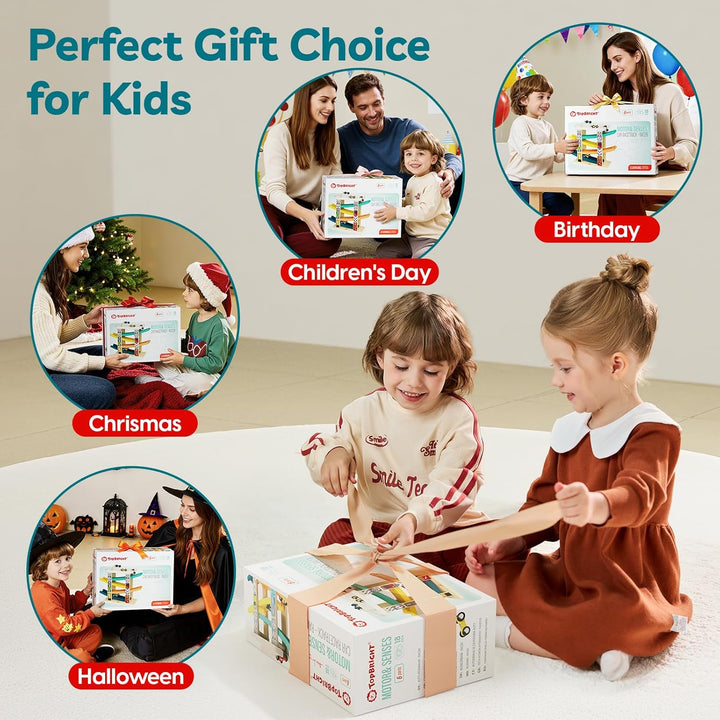 TOP Bright Juguetes de rampa de madera para niños pequeños de 1 a 2...