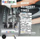 BairDplusL Compresor de aire ultra silencioso de 14.5 galones, 110...