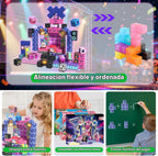150 bloques magnéticos con bloques de luz, cubos magnéticos, bloques de construcción magnéticos, juguetes para mayores de 3 años, juguetes apilables sensoriales STEM para niños y niñas