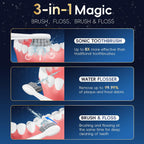 Cepillo de dientes eléctrico con hilo dental de agua, combo de cepillo de