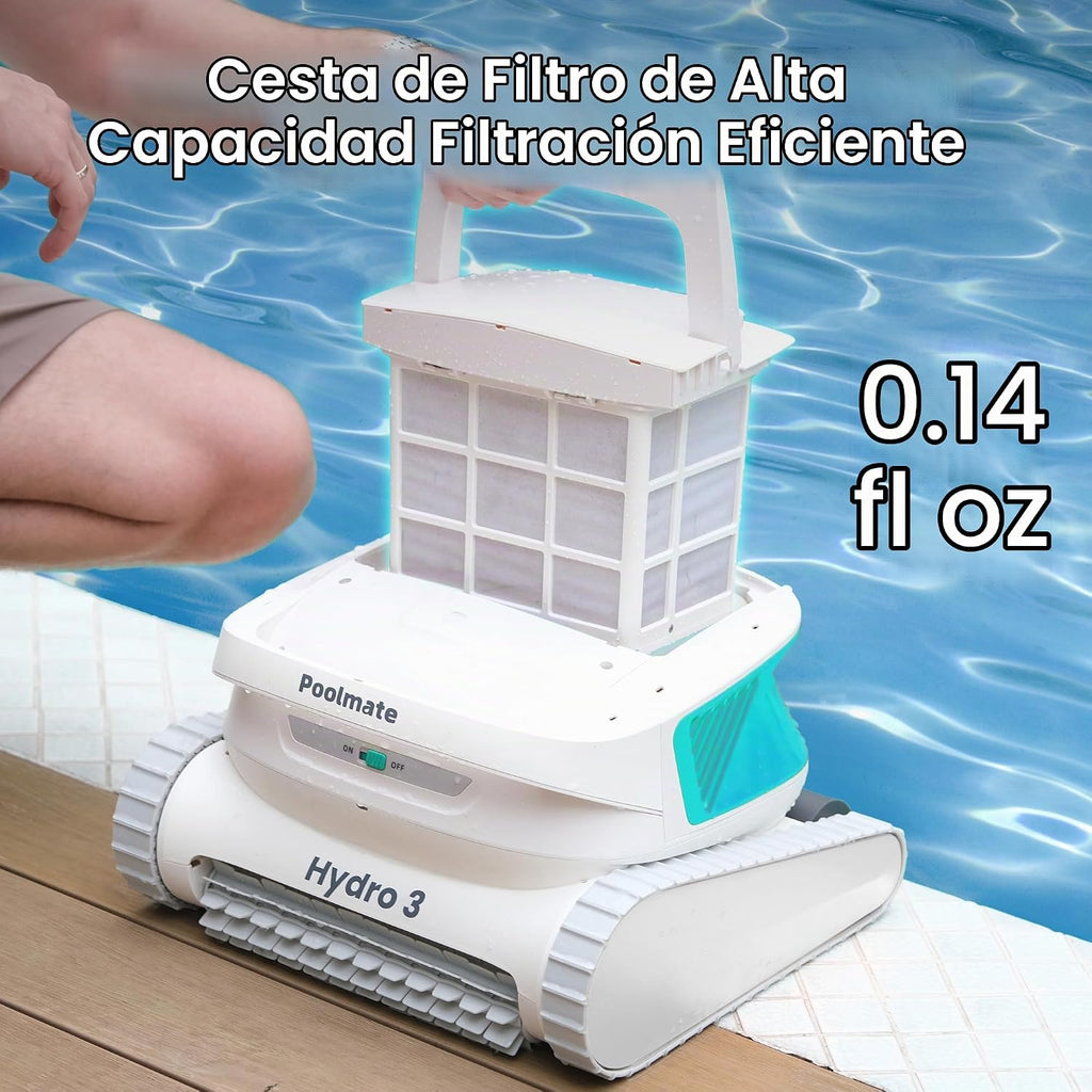 Hydro3 - Robot de vacío inalámbrico para piscina con bombas dobles Tumbo