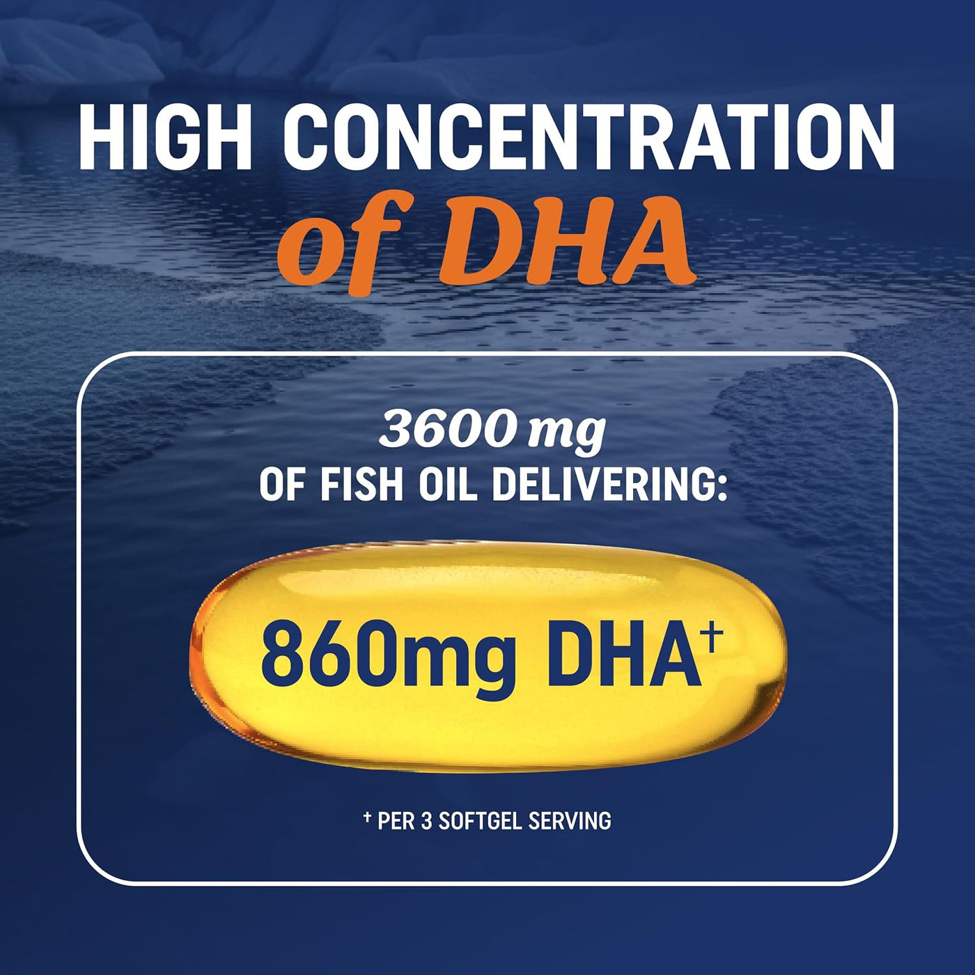 Aceite de pescado DHA Omega 3 de triple fuerza 3600 mg | Más de 210...
