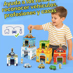 Aizweb - Juego de vehículos magnéticos de madera apilables