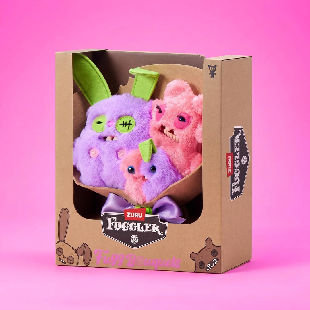 Fuggler Ramos de flores: juego de juguetes de peluche de 2 x 9 pulg...