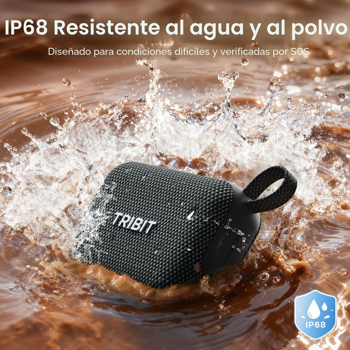Altavoz portátil Tribit PocketGo con Bluetooth, 20 horas de reprodu...