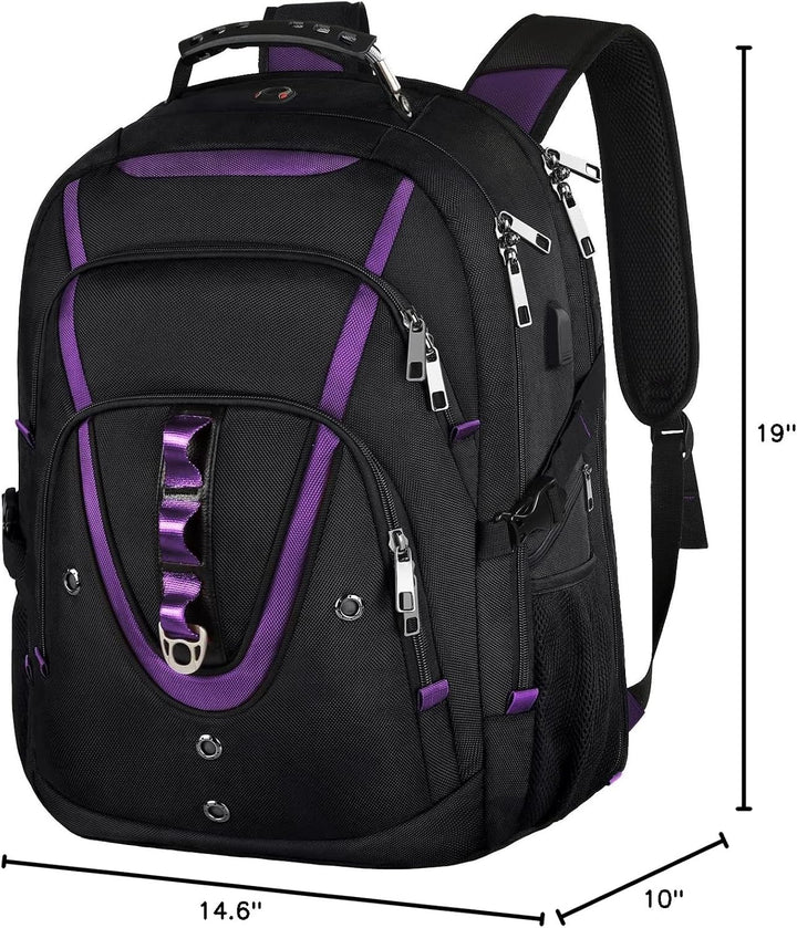 Mochila de viaje de 18.4 pulgadas para hombres y mujeres, 55-60L mo...