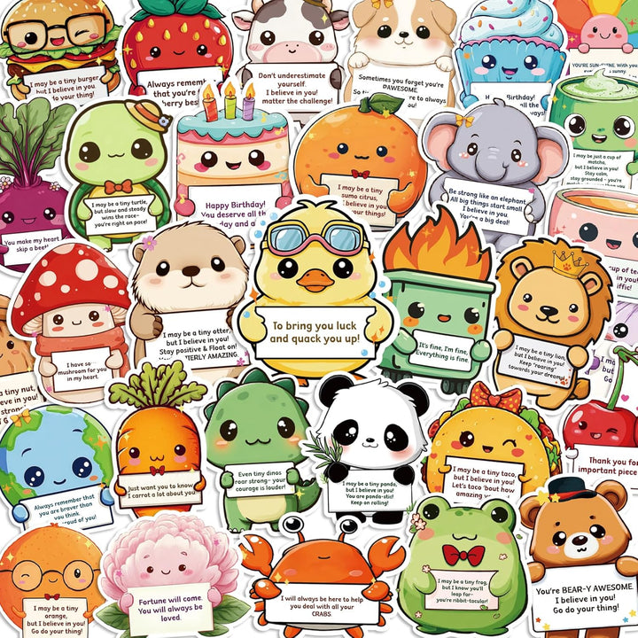 100 calcomanías de animales de apoyo emocional calcomanías