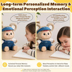 Juguetes interactivos de IA para niños, compañero de IA que habla, juguete de peluche inteligente, juguete de comodidad emocional de 11.8 pulgadas con memoria, no necesita aplicación