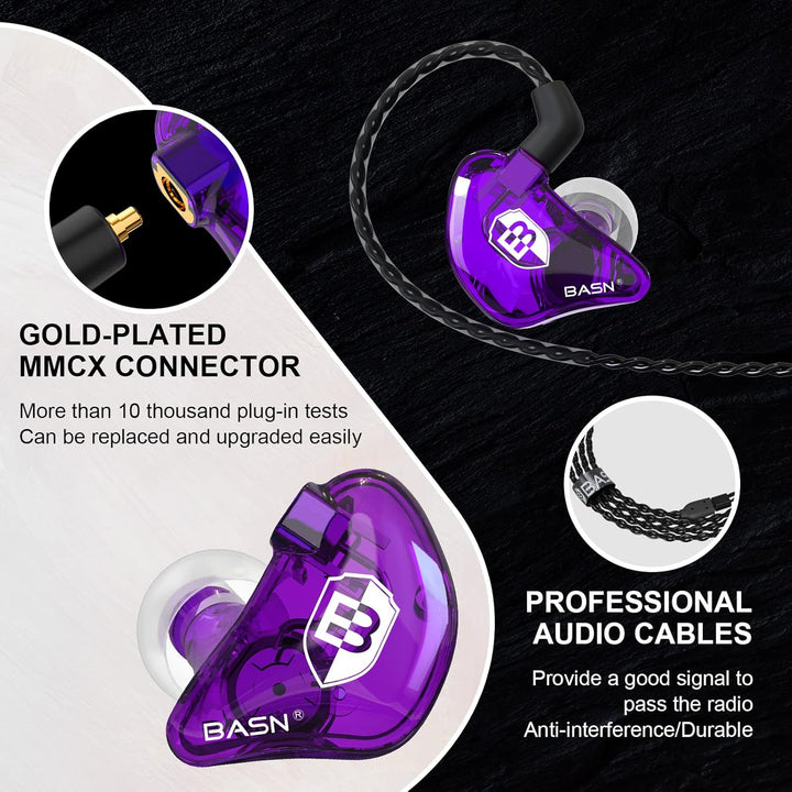 BASN auriculares intrauditivos para músicos, audiófilos y baterista...