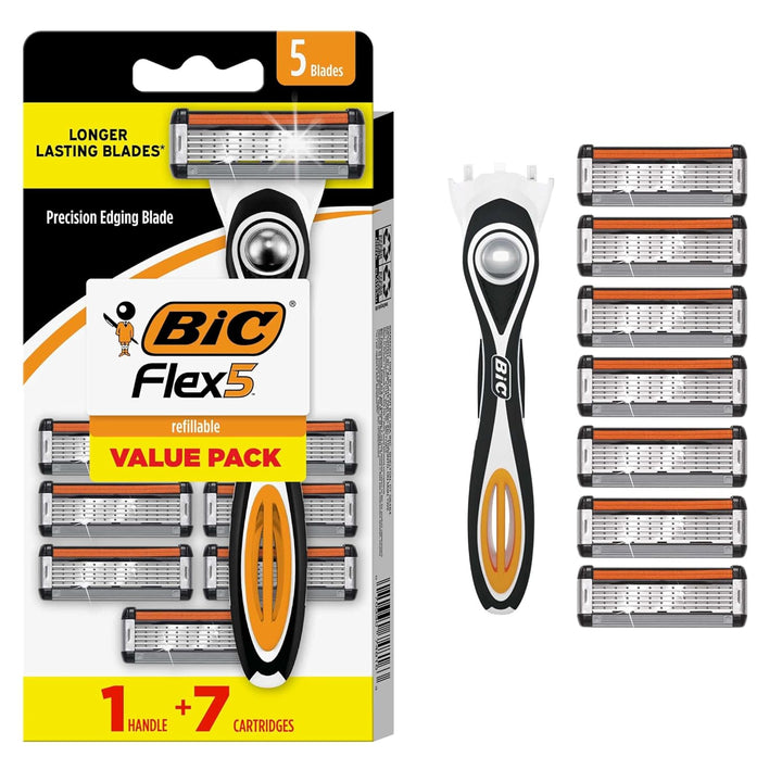 BIC Flex 5: cuchillas de afeitar recargables para hombre, 5 hojas,...