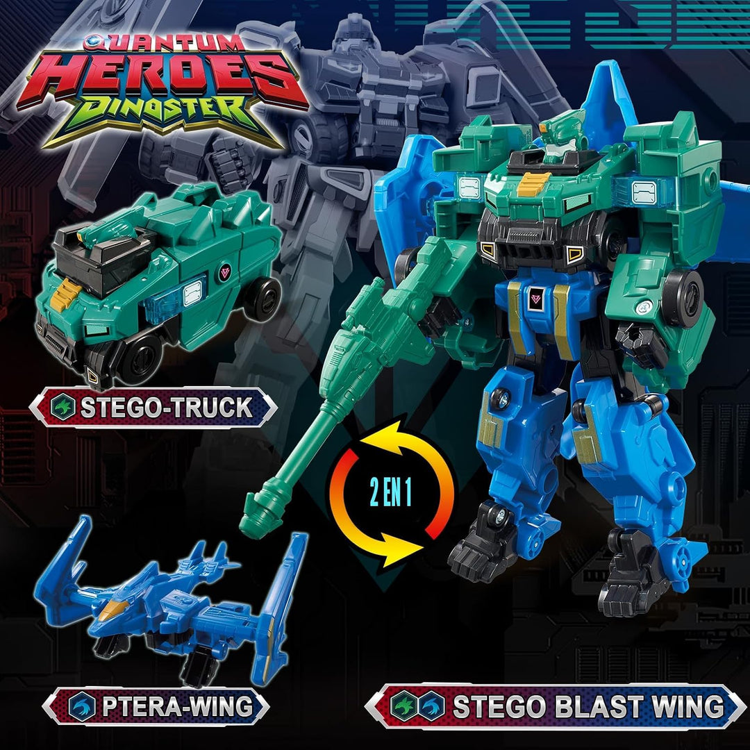 QUANTUM HEROES DINOSTER Juguetes Transformables, Robot Transformabl...