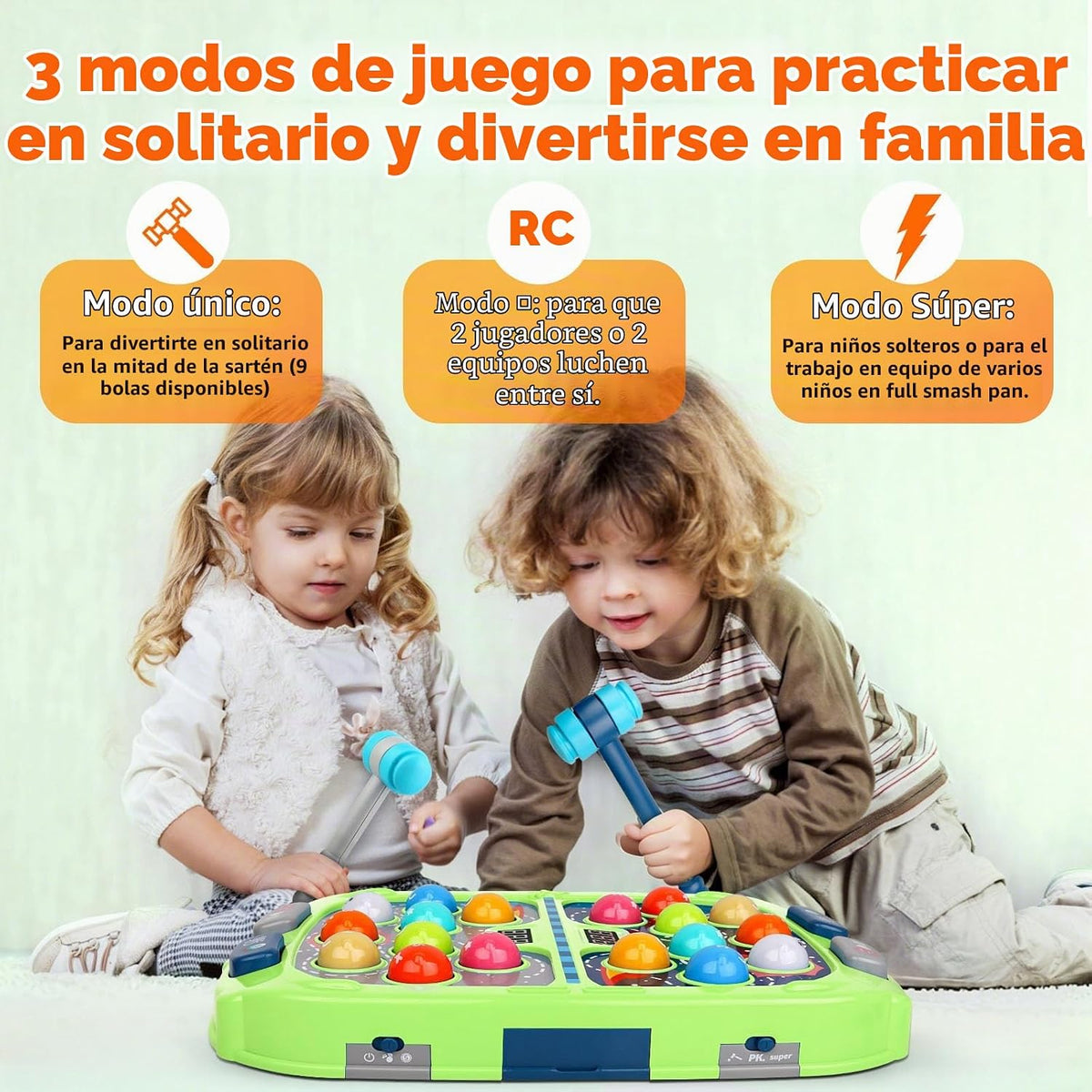 WAYKEE Whack Game Topo, regalo de juguete para niños y niñas de 3 a 12 años