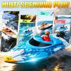BEZGAR HJ822 12 pulgadas 25 KPH Velocidad RC Barco rápido para niños y adultos