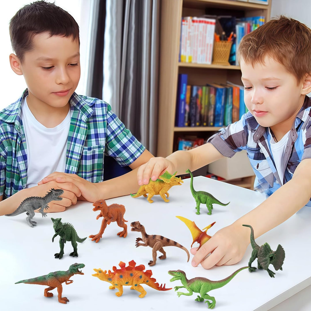 12Pcs Dinosaur Toy Set Realistic Mini Dinosaur Figurines