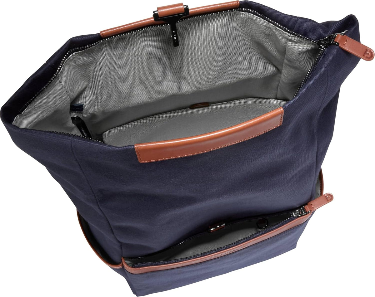 Cole Haan Mochila Judson de sarga cepillada para hombre, luna de medianoche/bronceado británico nuevo