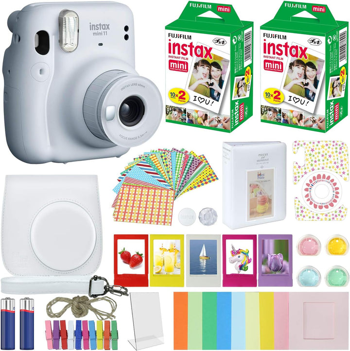 Fujifilm Instax Mini 11 - Cámara instantánea color blanco hielo + p...