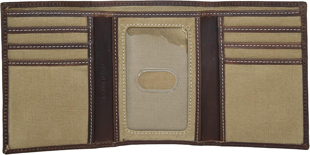 Lucky Brand Men's Trifold Wallet | ID Window | Card Slots | Gen...