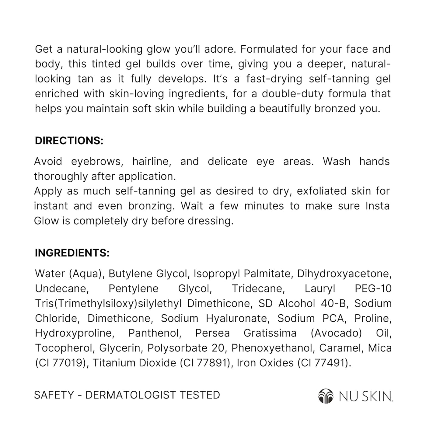 Nu Skin Sunright Insta Glow Autobronceador en Gel | Bronceado natur...
