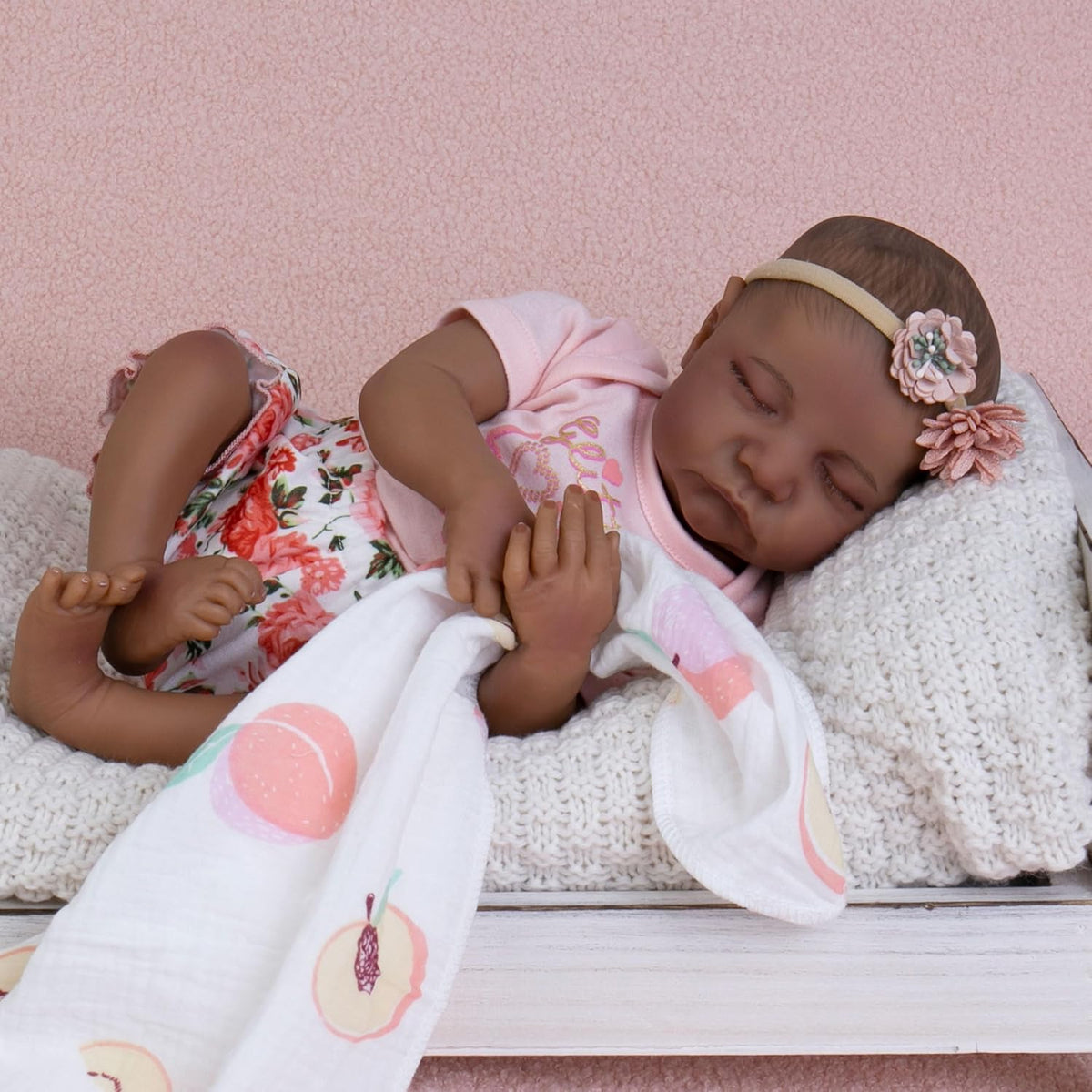Milidool Muñecas de bebé Reborn negras realistas de 18 pulgadas