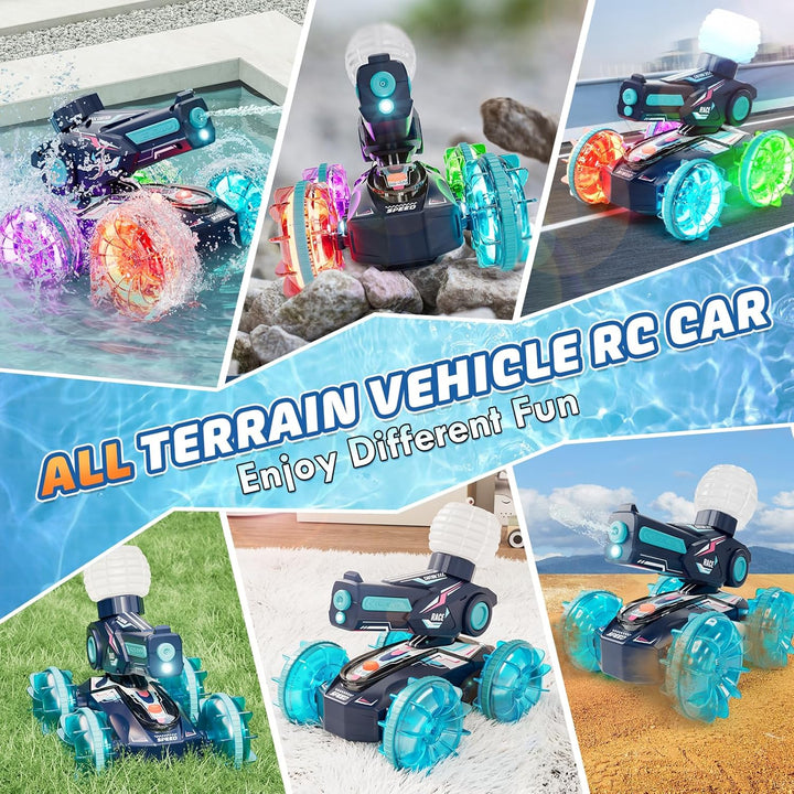 Lehoo Castle Auto de control remoto anfibio, autos RC 4WD para niño...