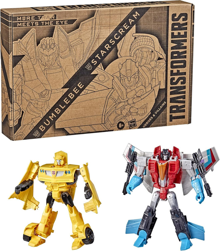 Transformers Toys Heroes and Villains Bumblebee and Starscream - Pa...