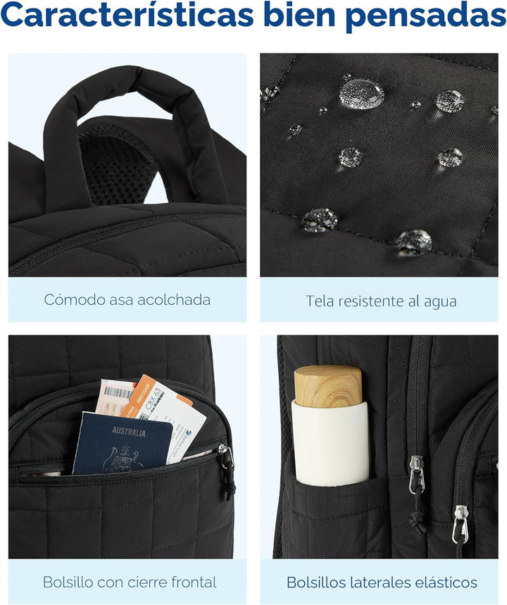 BAGSMART Mochila universitaria para laptop, mochila de viaje para m...
