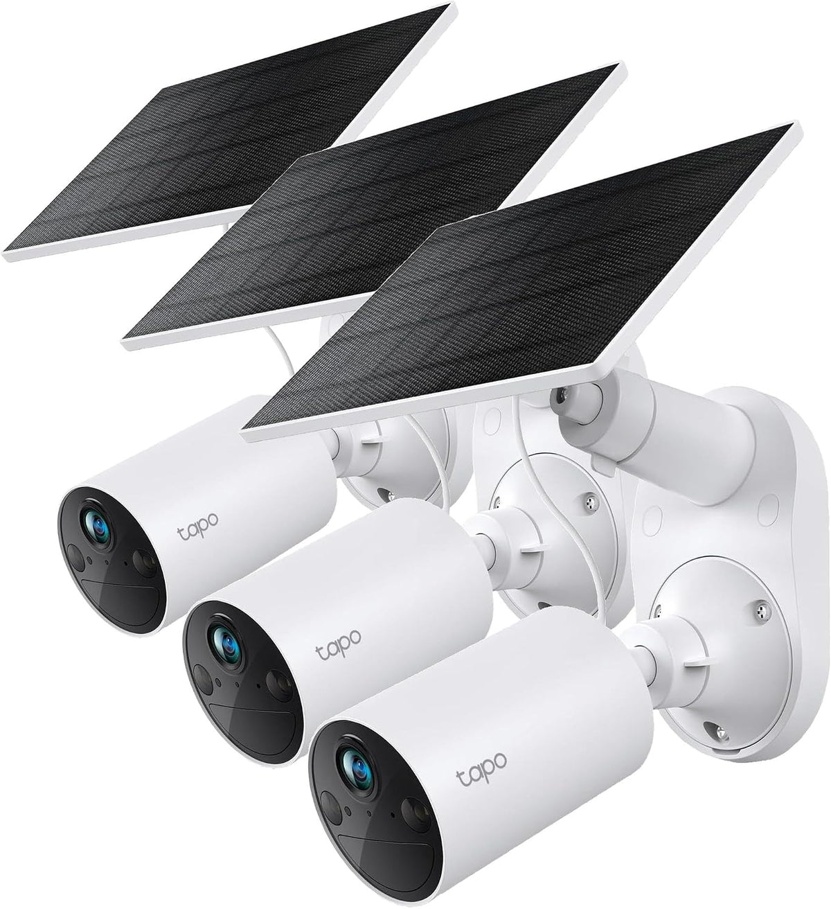 Tapo SolarCam - Cámara de seguridad inalámbrica de 1080p para exteriores, Blanco, 3-Pack
