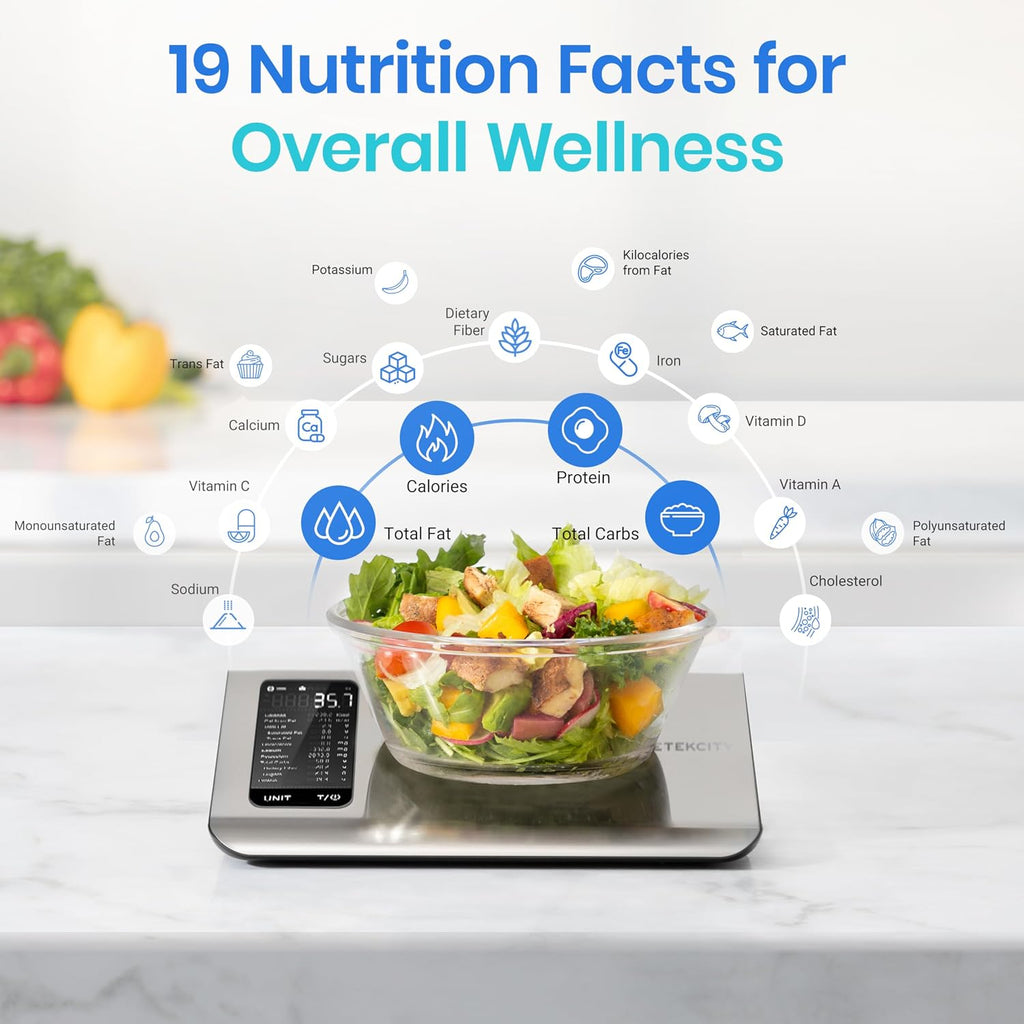 Etekcity Báscula de cocina de alimentos con calculadora nutricional