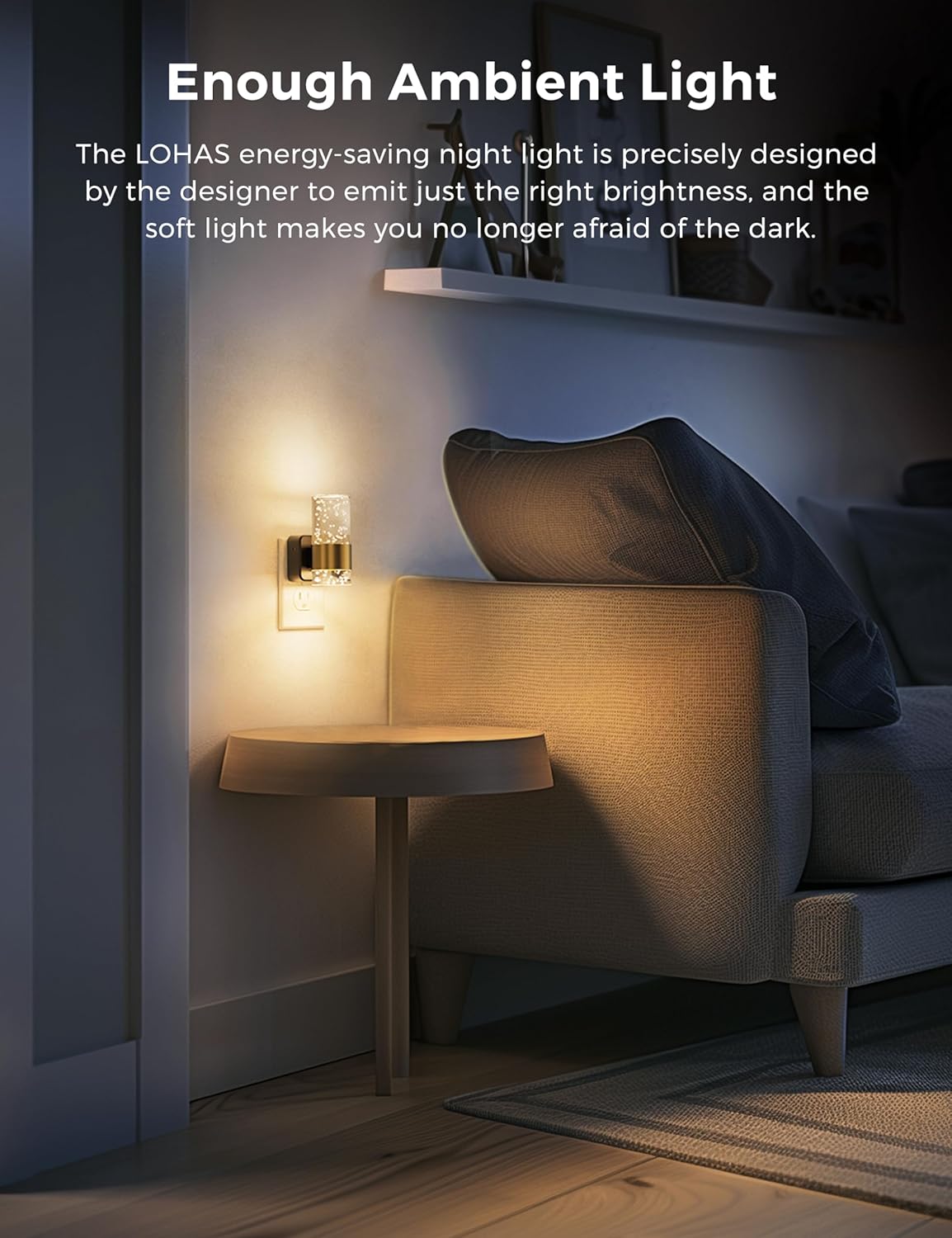 L LOHAS LED Luz nocturna, luces nocturnas regulables que se enchufan la pared
