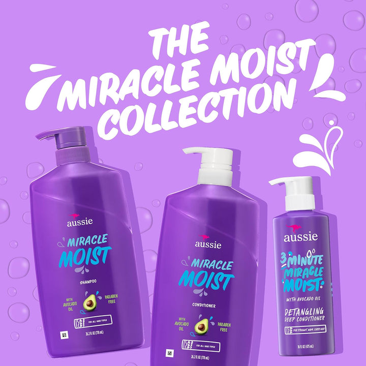 Aussie Miracle Moist Shampoo y acondicionador con acondicionador pr...