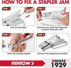 Arrow Fastener P22 - Engrapadora de alicates de mano resistente para manualidades, oficina y aislamiento, utiliza grapas de 1/4 pulgadas y 5/16 pulgadas