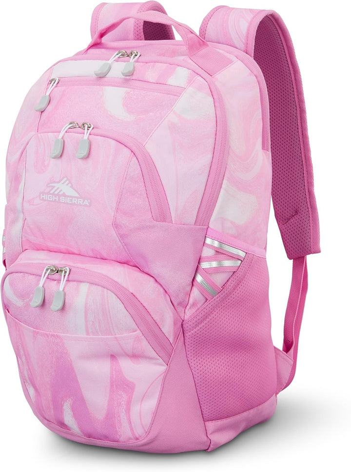 High Sierra Mochila Swoop Sg unisex, remolino de mármol rosado, Tam...