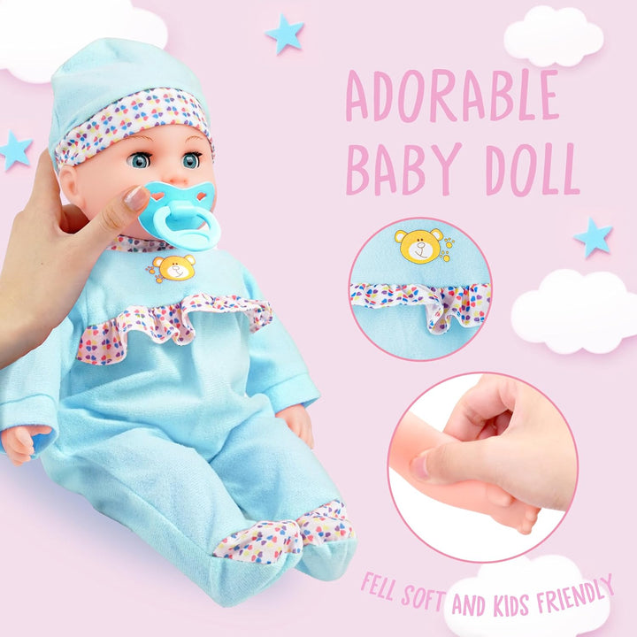 Toy Choi's Muñeca de bebé interactiva, muñeca de alimentación q...