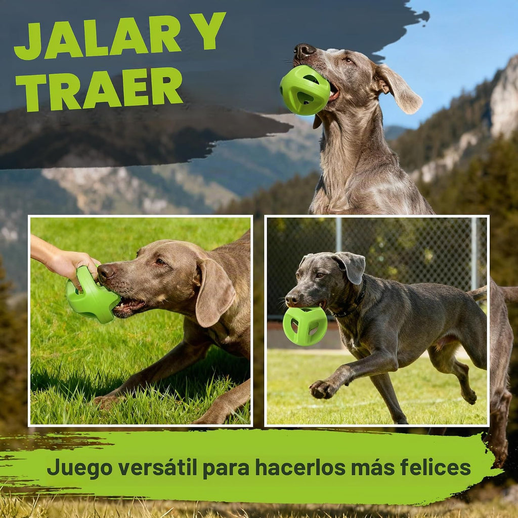 Fida Pelotas de goma natural para perros masticadores agresivos, juguetes duraderos para masticar perros grandes, juguetes interactivos de buscar y tira y afloja para razas medianas y grandes, no