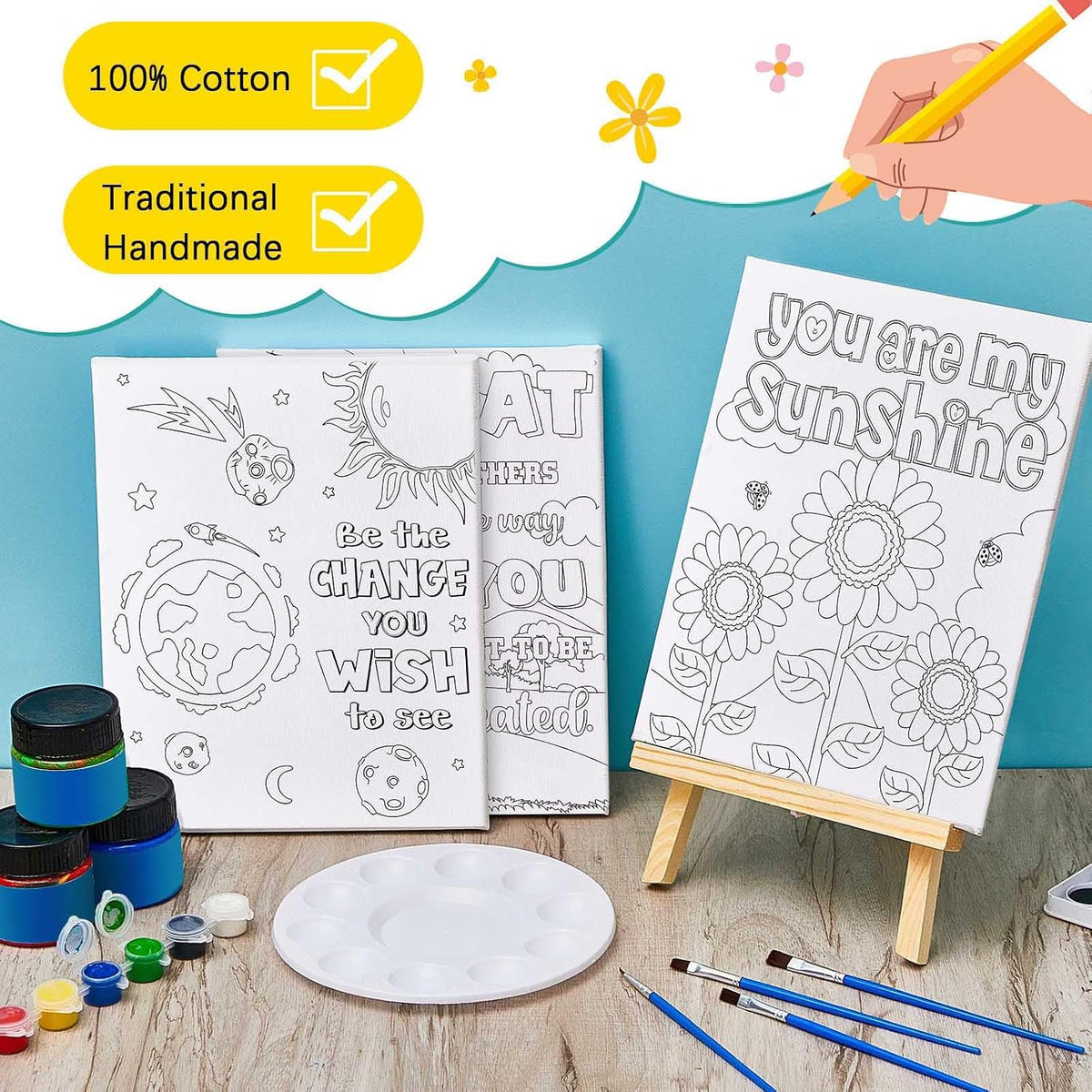 Ctosree - 12 lienzos predibujados para pintar niños de 8 x 10 pulgadas